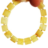 Baltic Amber Square Bracelets. One elastic strings expand to fit all wrists. Comes with lovely gift boxes. available in 5 colours