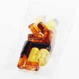 Polished Muliticolour Baltic Amber Tube Beads with holes