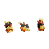 Polished Muliticolour Baltic Amber Tube Beads with holes