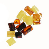 Polished Muliticolour Baltic Amber Tube Beads with holes