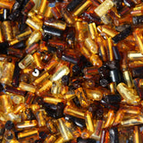 Polished Muliticolour Baltic Amber Tube Beads with holes