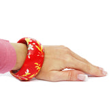 Wide FLORAL BANGLES