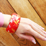 Wide FLORAL BANGLES