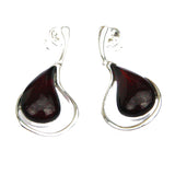 Amber Teardrop Earrings with Elegant Large Amber
