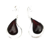 Amber Teardrop Earrings with Elegant Large Amber