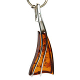 Eye-catching honey amber triangle pendant