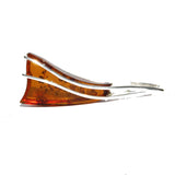 Eye-catching honey amber triangle pendant