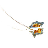 Romantic Honey Amber Flower Pendants