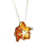 Romantic Honey Amber Flower Pendants