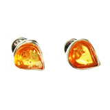 Cute Little honey/green/cherry Amber Drop Stud Earrings