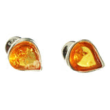Cute Little honey/green/cherry Amber Drop Stud Earrings