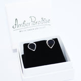 Cute Little honey/green/cherry Amber Drop Stud Earrings