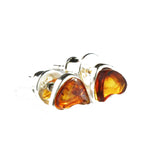 Cute Little Honey Amber Drop Stud Earrings