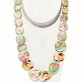 Shell Necklace - Angels, Floral Patterns