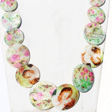 Shell Necklace - Angels, Floral Patterns