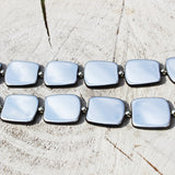 Modern romantic two colour squares or one colour necklace.