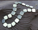 Modern romantic two colour squares or one colour necklace.