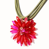 Flirty, floral and completely distinctive multicolour flower necklace