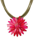 Flirty, floral and completely distinctive multicolour flower necklace