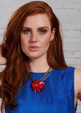 Flirty, floral and completely distinctive multicolour flower necklace