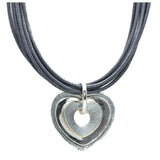 Three Loose Heart Necklace