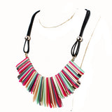 Bring out your playful side with this vibrantly, colourful necklace design