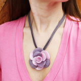 Flower rosette Necklace-Pendant 1527