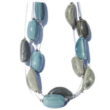 Grey-Blue Bead Necklace