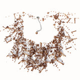 Vintage glorious with dark sparkly beads multi-layered necklace.