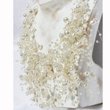 Vintage glorious with dark sparkly beads multi-layered necklace.