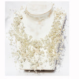 Vintage glorious with dark sparkly beads multi-layered necklace.