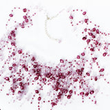 Vintage glorious with dark sparkly beads multi-layered necklace.