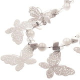 White Butterfly Necklace