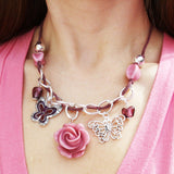 Necklace Flower and Butterfly 4615