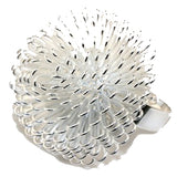 Ring In Tin Alloy Spirograph Silver.