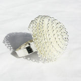 Ring In Tin Alloy Spirograph Silver.