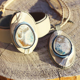 Light Blue Agate Necklace - Pendant