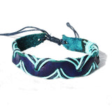 Real Leather Frenship Bracelet - Zig Zag