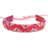 Real Leather Frenship Bracelet - Zig Zag