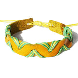 Real Leather Frenship Bracelet - Zig Zag