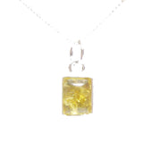 Silver Honey/Green/Lemon Baltic Amber Studs - Rhombus