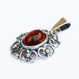 Classic Vintage Oval Amber Pendant
