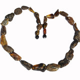 Amber Necklace Green Plums