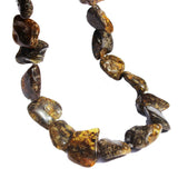 Amber Necklace Green Plums