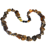 Amber Necklace Green Plums