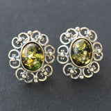 Classic Vintage Oval Amber Pendant