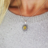 Classic Vintage Oval Amber Pendant