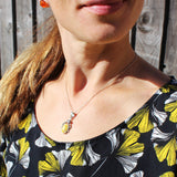 Silver Butterscotch Baltic Amber Pendant - Vintage Charm