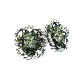 Sterling Silver Honey or Green Baltic Amber Pendant, Studs - Flowers, + gorgeous gift box,  silver 925, silver jewellery amber pendant studs