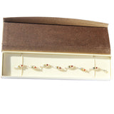 Delicate sterling silver 925 fittings and small round multicolour baltic amber bracelet